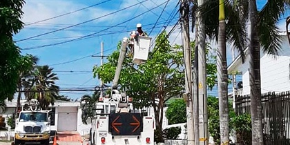 Personal operativo de la empresa Air-e desarrollará mantenimiento y limpieza de redes eléctricas en algunas poblaciones del departamento del Atlántico y sectores de Barranquilla, este miércoles 20 de septiembre.