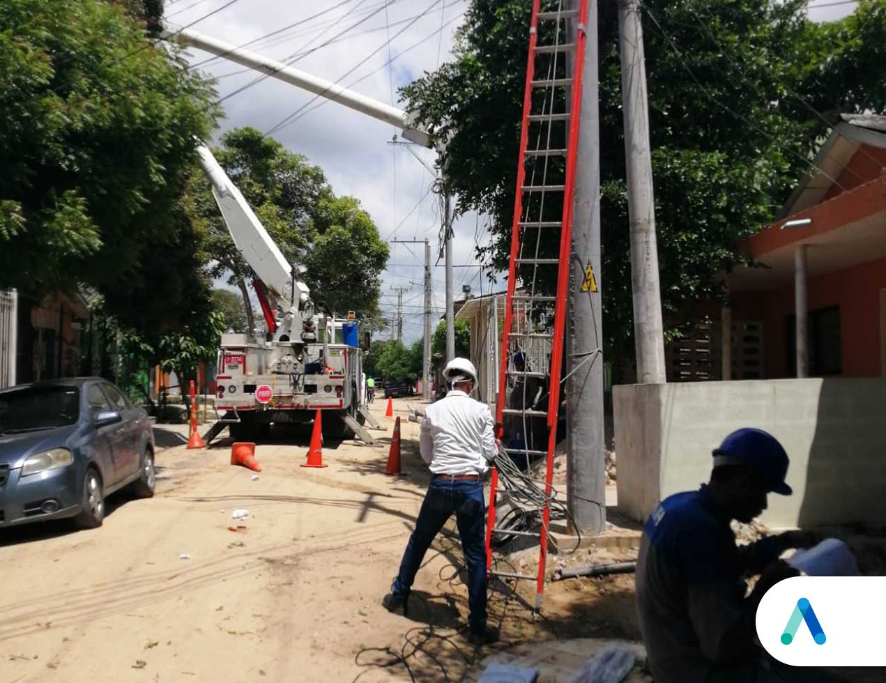 Air-e trabaja en remodelación de redes para 179 familias de El Esfuerzo en Soledad