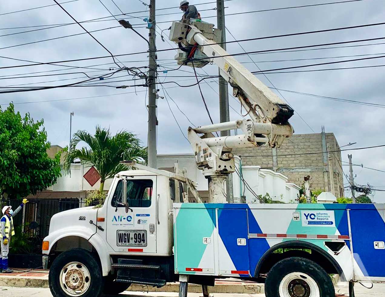 Normalización eléctrica avanza en un 34% en el barrio Acueducto de Riohacha