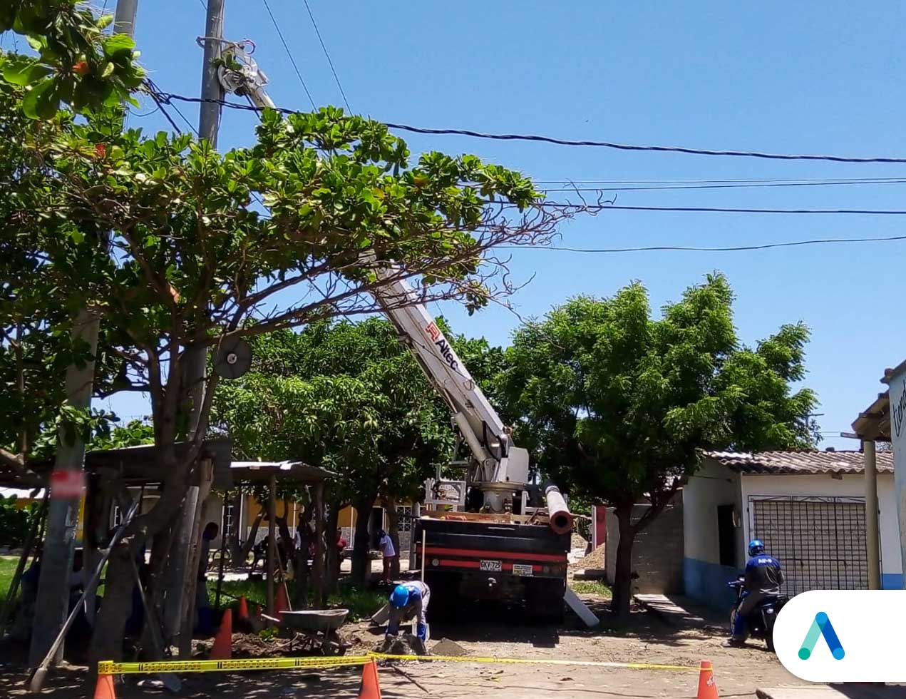En el barrio El Faro en Ciénaga avanza proyecto de redes eléctricas