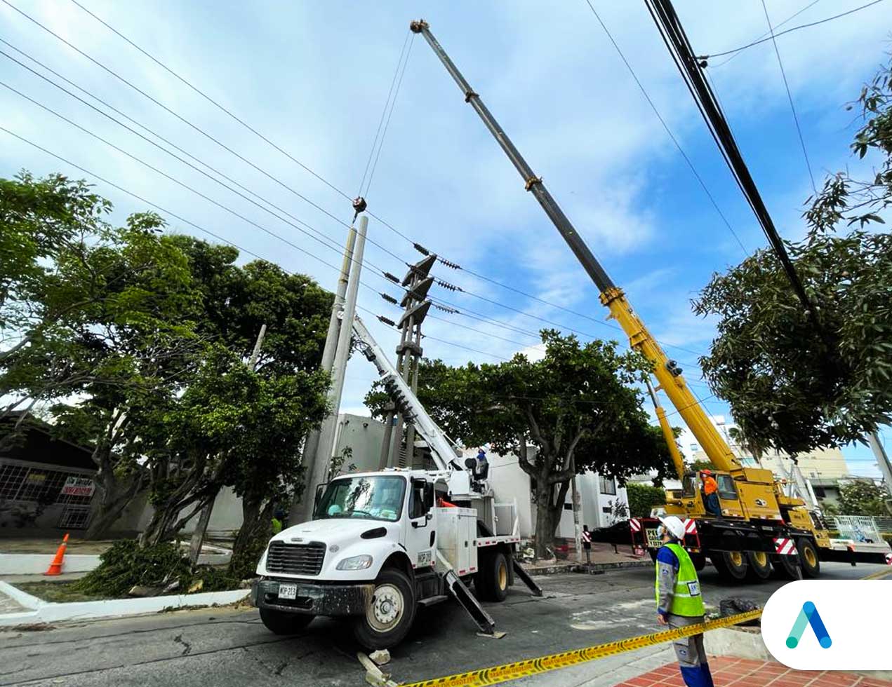 Trabajos eléctricos en sectores  de San Felipe y Las Nieves