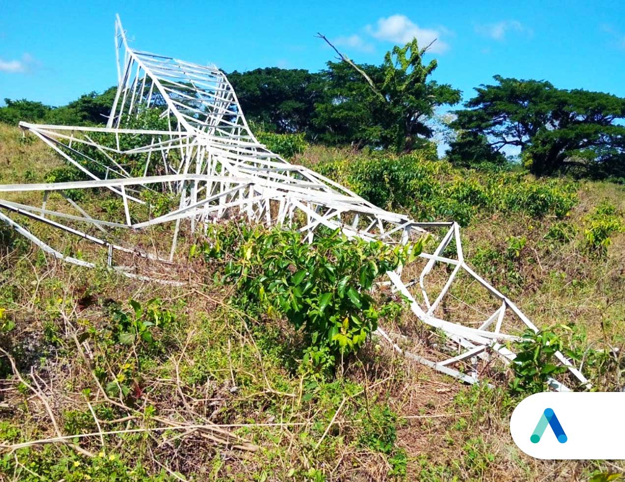 Por vandalismo contra una torre se afectó servicio de energía en Montelara y Majayur