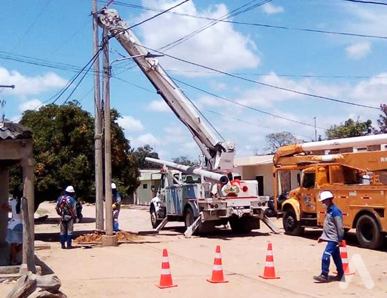 Normalización eléctrica avanza en un 46% en el barrio Concepción de Maicao