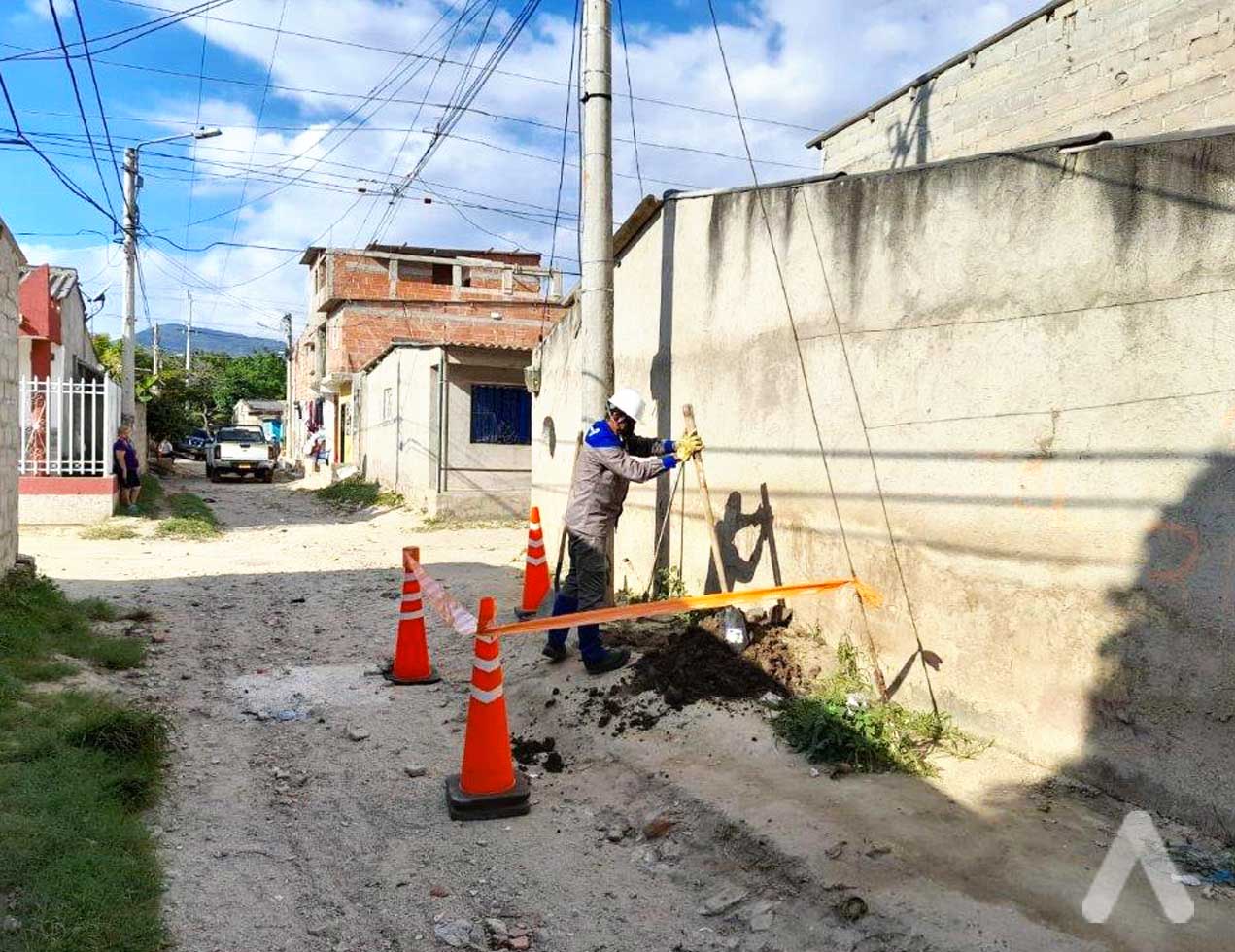 Air-e pone en marcha proyecto de redes eléctricas en el barrio Nueva Colombia