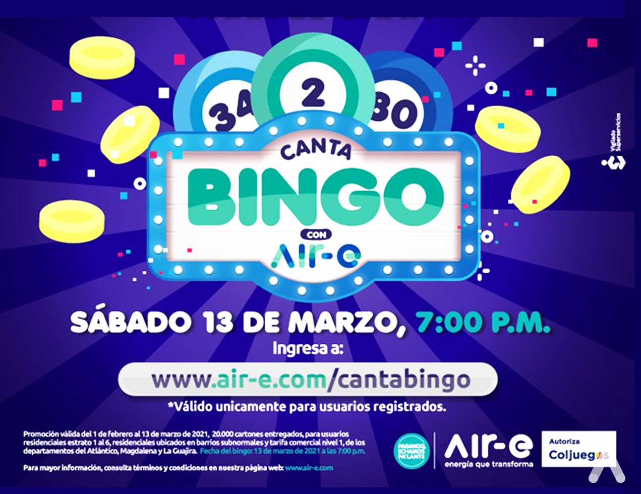 “Canta Bingo con Air-e” premia a los usuarios buenos pagadores con la factura de energía