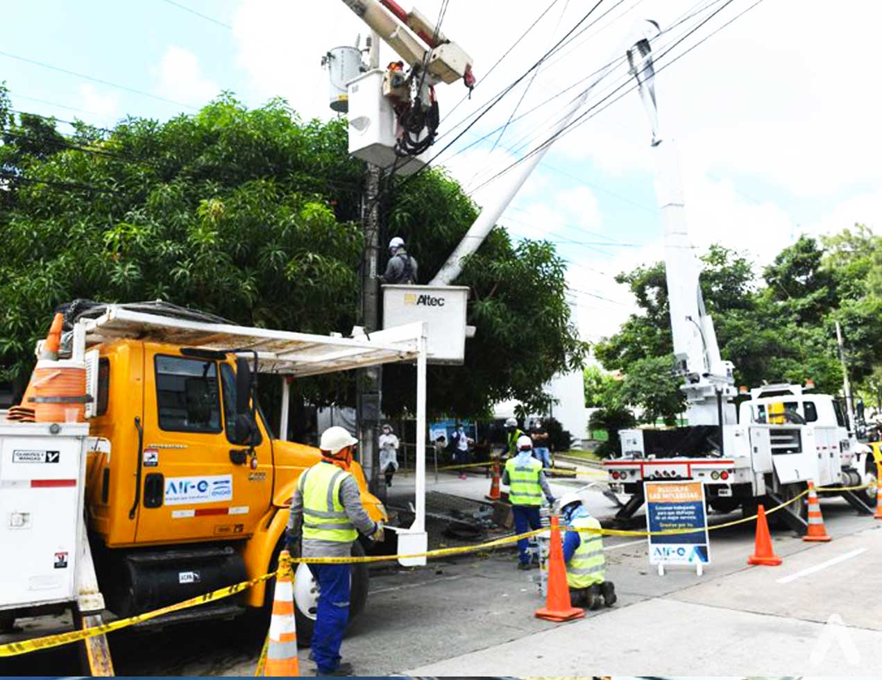Mantenimiento de redes eléctricas  en Simón Bolívar y La Paz