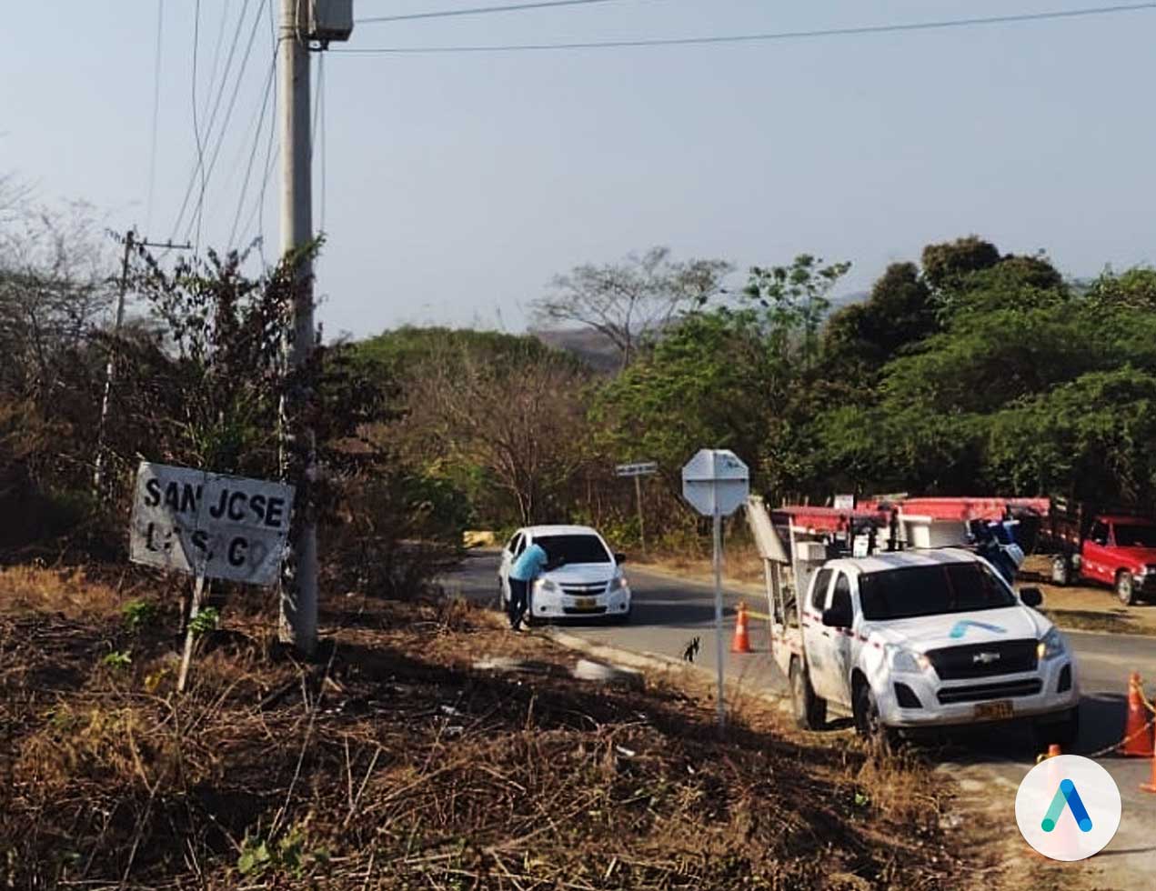 Roban cables en zona  rural de Juan de Acosta
