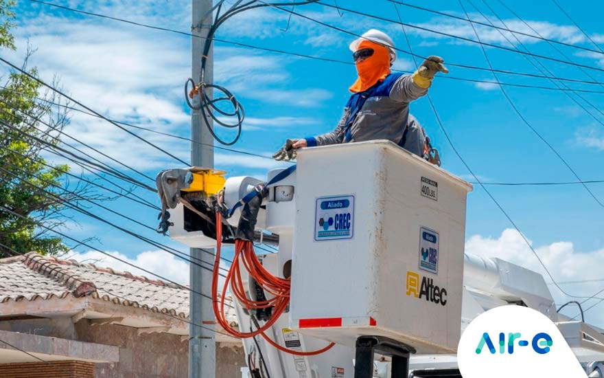 Trabajos de la empresa Energía de Colombia en sectores del norte de Barranquilla