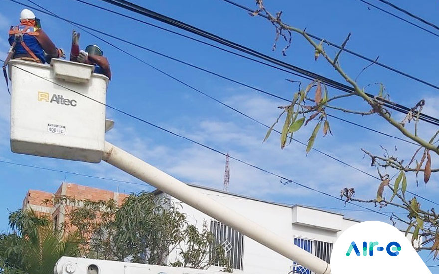 Air-e realiza trabajos eléctricos preventivos en corregimiento de Minca