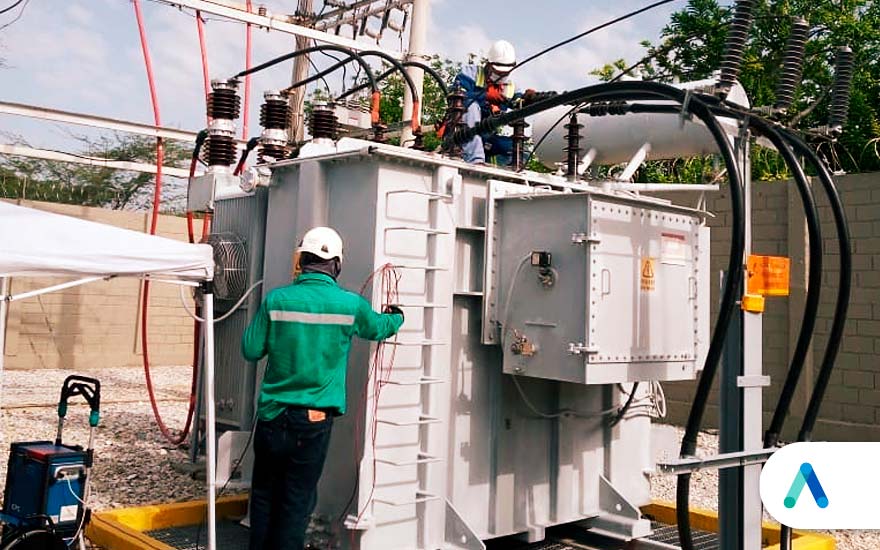 Instalación de equipos eléctricos en  la subestación Cordialidad