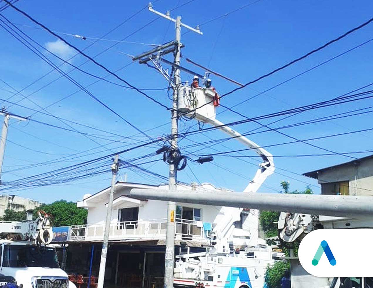 Instalación de redes eléctricas  en sectores de Soledad