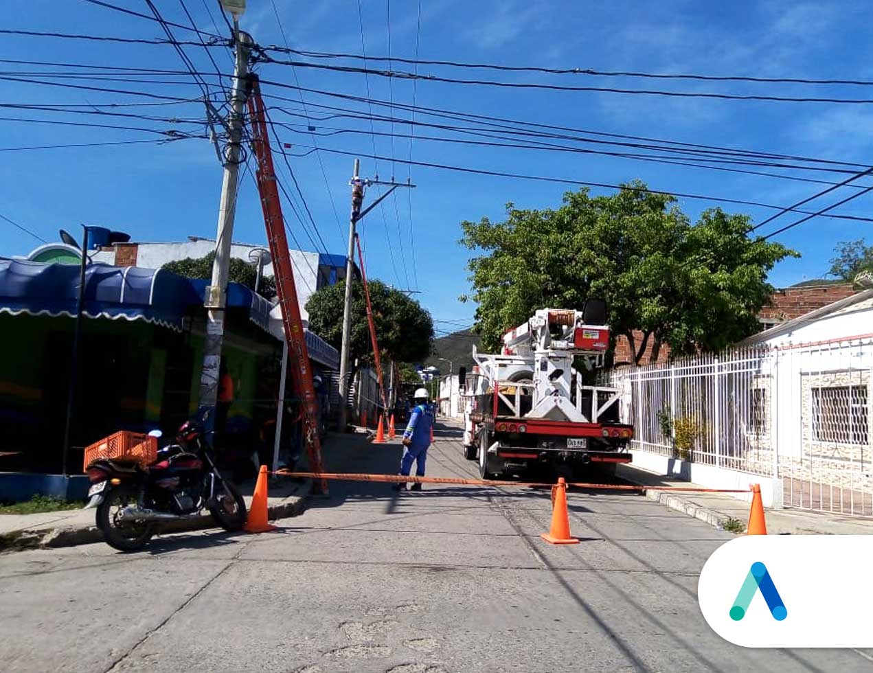  Air-e realiza labores de remodelación de redes en Manzanares y 11 de Noviembre