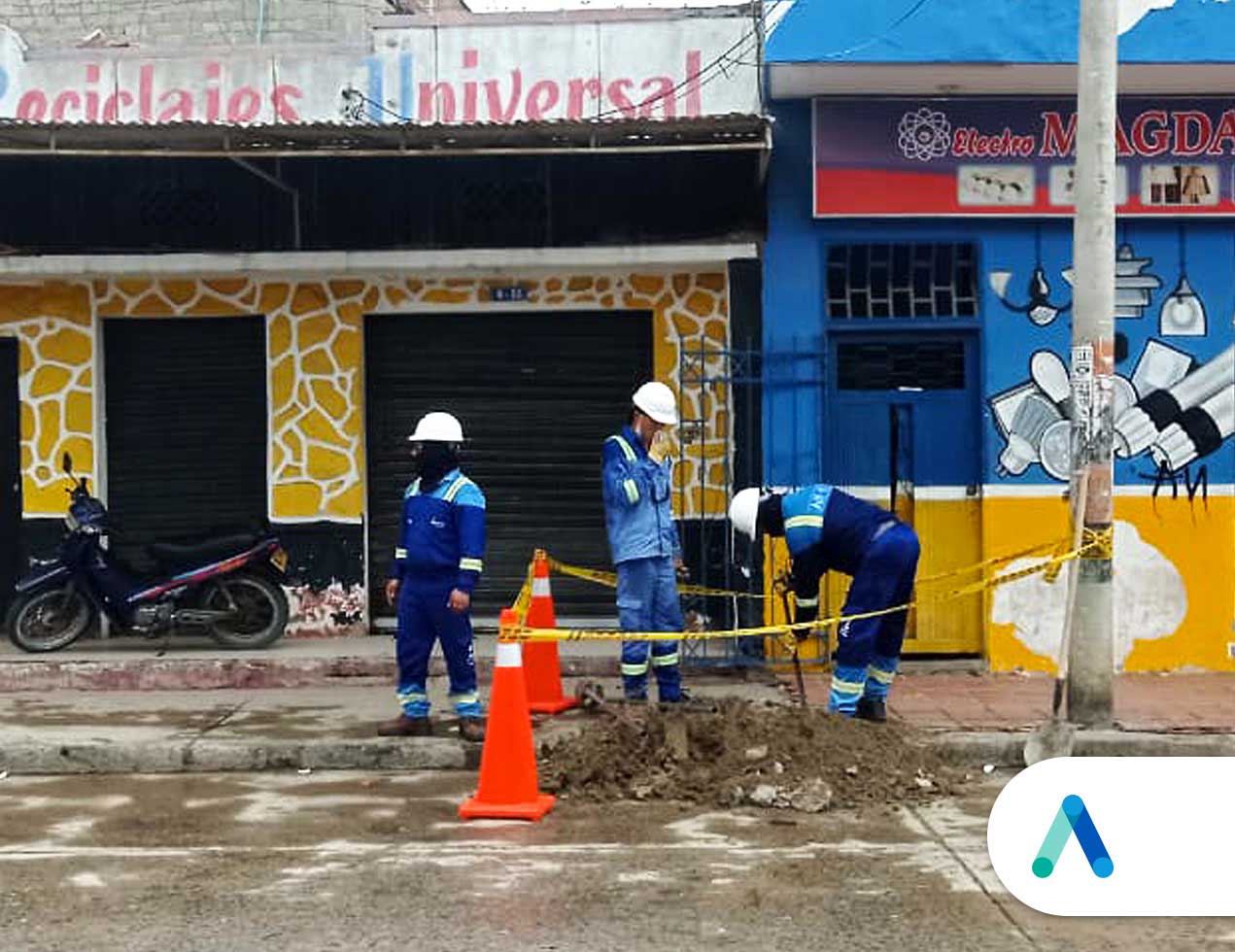 Air-e inicia obras de mejora eléctrica  en el barrio Pescaíto de Santa Marta